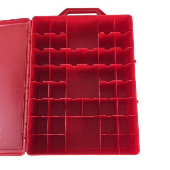 Disney Pixar Cars Movie Red Storage Case Carrier Holds Up To 50 Cars (#2) - Picture 7 of 10